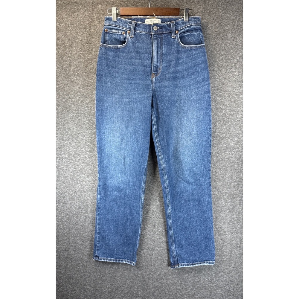 Abercrombie & Fitch 90s Straight Jeans Women 29/8S Blue Curve Love Preppy Travel